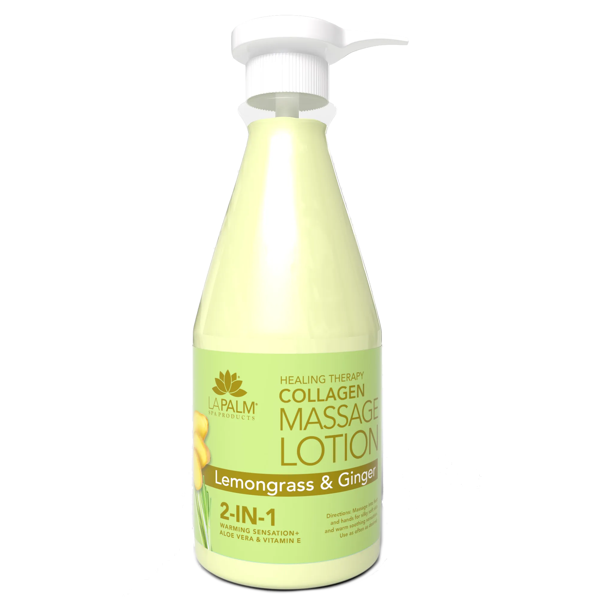 LaPalm Collagen Massage Lotion - Lemongrass & Ginger (24oz)